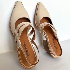 Jeffrey Campbell Caroline Pointed Toe Slingback Pump in Cream New Size 6.5